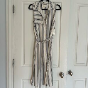 Anthropologie Maeve straight, button down belted dress. NWT size 6.